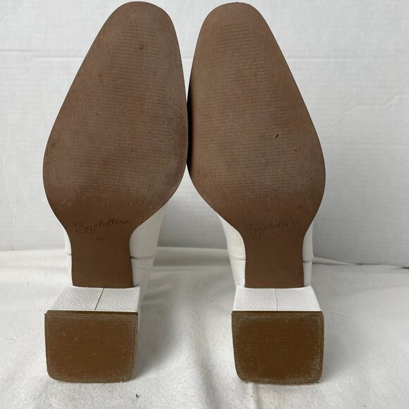 Seychelles Exit Strategy White Leather Ankle Bootie - Picture 7 of 9